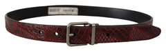 Dolce & Gabbana Red Exotic Leather Metal Logo Buckle Belt -   -  Dolce & Gabbana.
