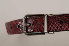 Dolce & Gabbana Red Exotic Leather Metal Logo Buckle Belt -   -  Dolce & Gabbana.