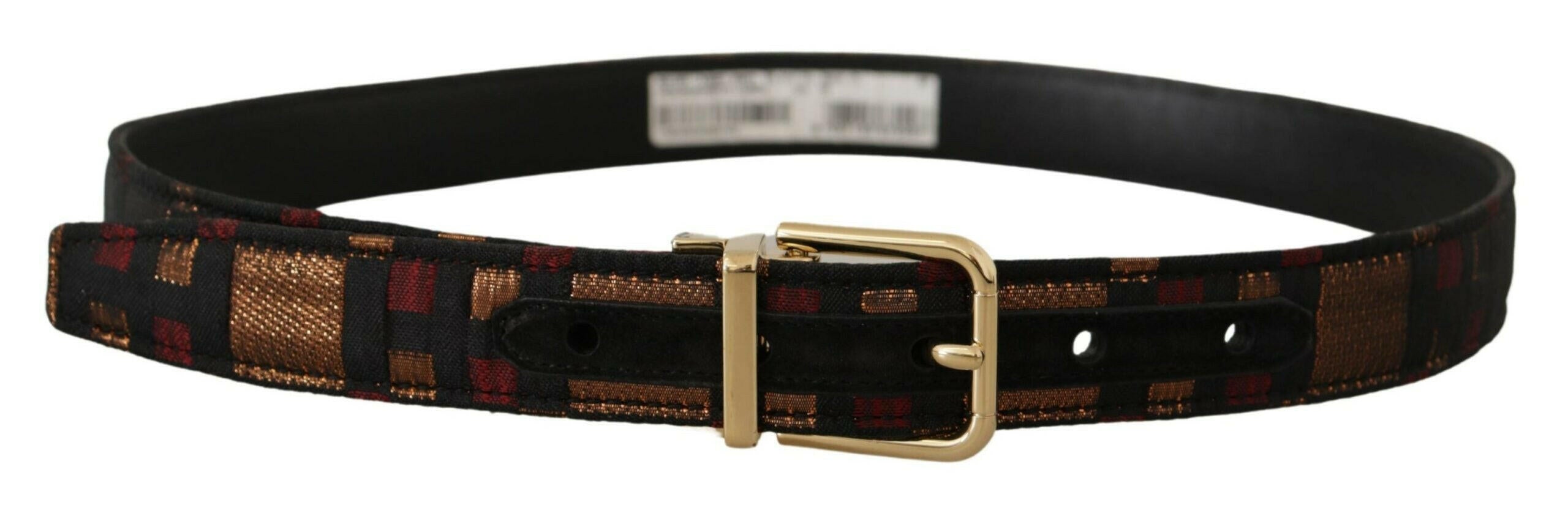 Dolce & Gabbana Multicolor Leather Jacquard Gold Metal Buckle Belt -   -  Dolce & Gabbana. Dolce & Gabbana Multicolor Leather Jacquard Gold Metal Buckle Belt -   -  Dolce & Gabbana.
