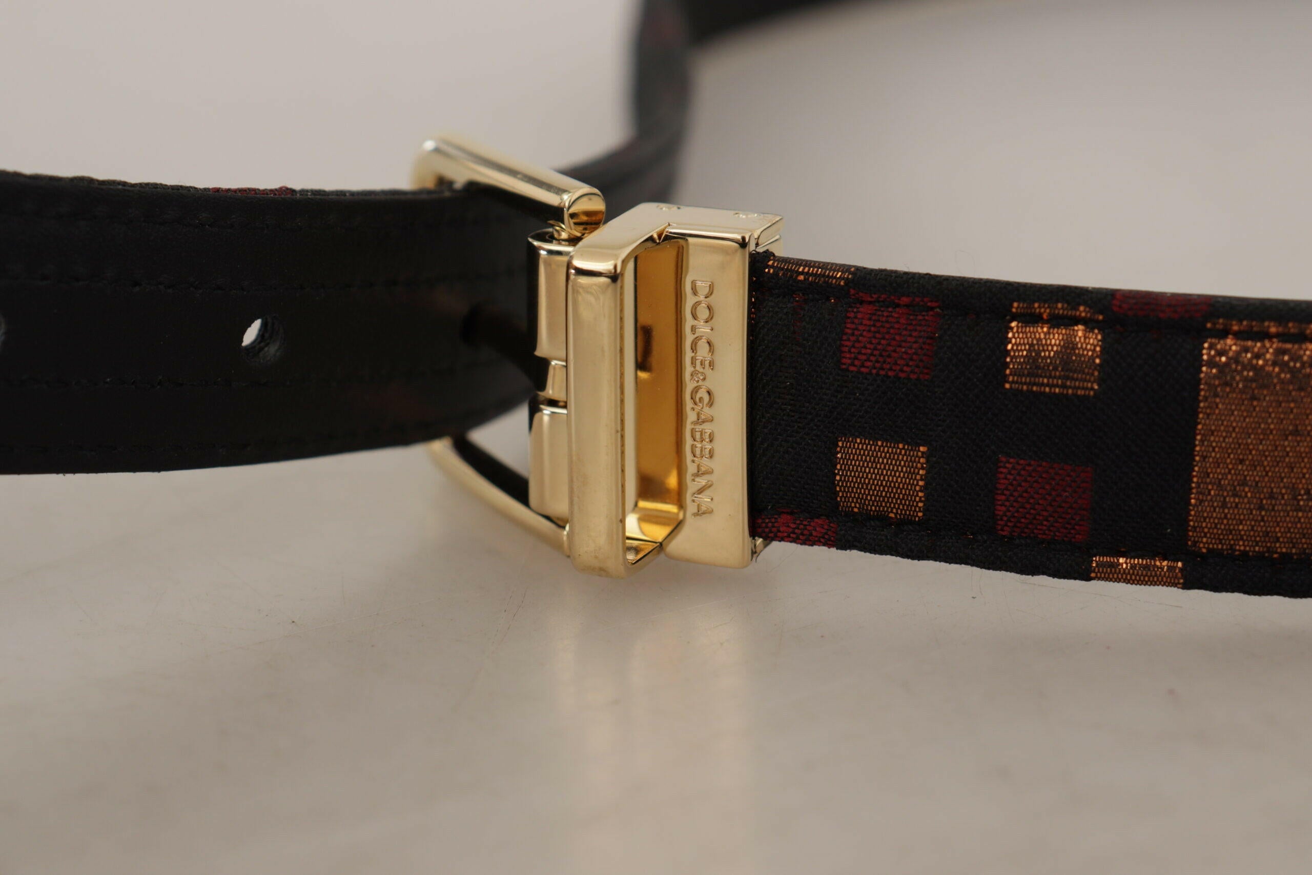 Dolce & Gabbana Multicolor Leather Jacquard Gold Metal Buckle Belt -   -  Dolce & Gabbana. Dolce & Gabbana Multicolor Leather Jacquard Gold Metal Buckle Belt -   -  Dolce & Gabbana.