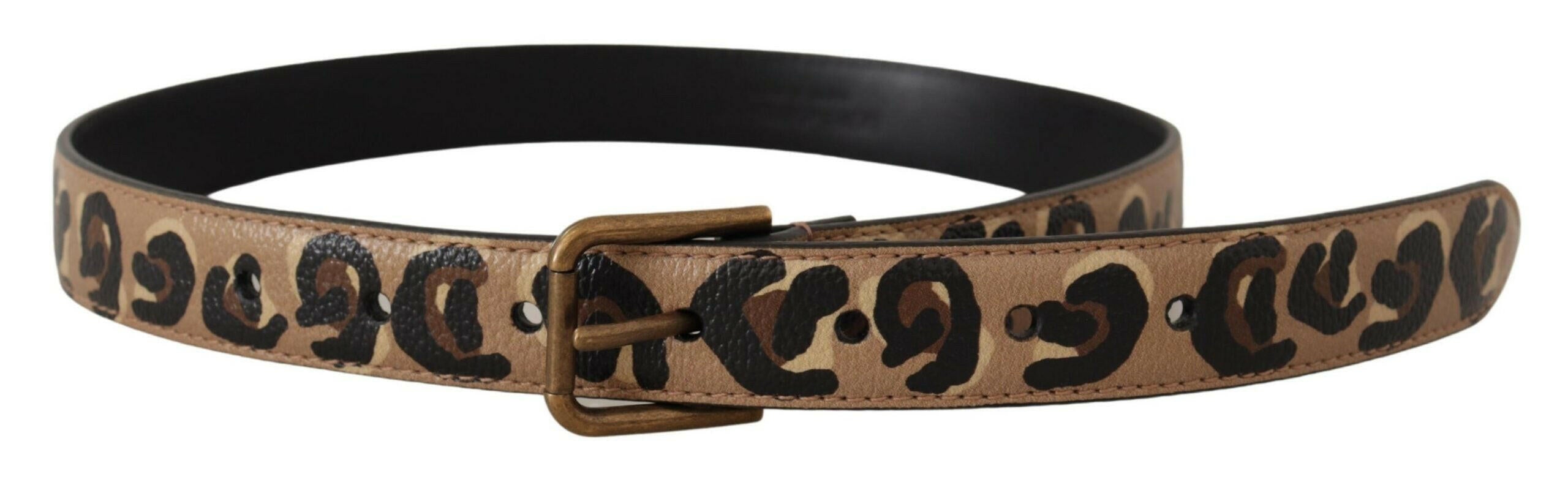 Dolce & Gabbana Brown Leopard Print Vintage Metal Waist Buckle Belt -   -  Dolce & Gabbana. Dolce & Gabbana Brown Leopard Print Vintage Metal Waist Buckle Belt -   -  Dolce & Gabbana.