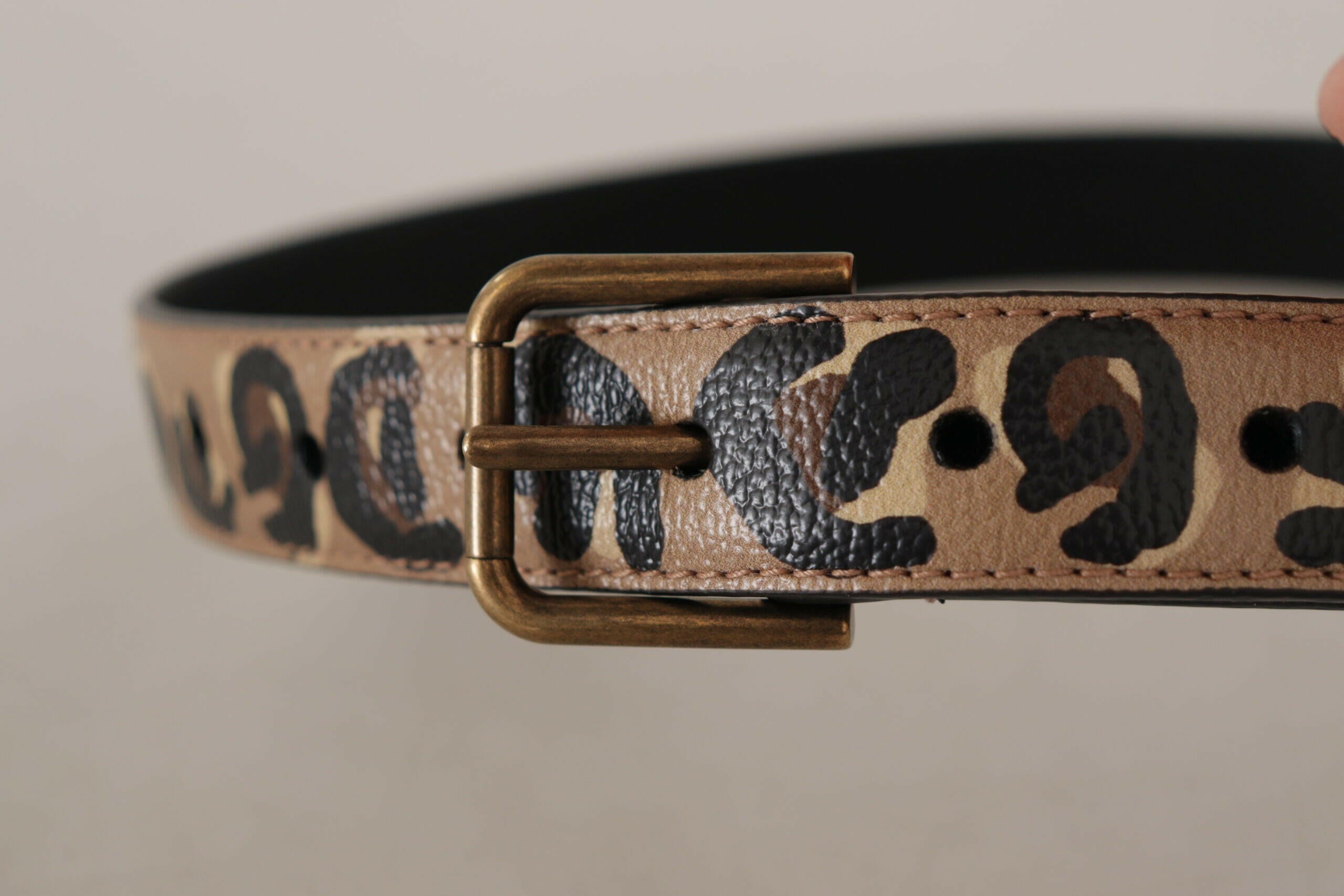 Dolce & Gabbana Brown Leopard Print Vintage Metal Waist Buckle Belt -   -  Dolce & Gabbana. Dolce & Gabbana Brown Leopard Print Vintage Metal Waist Buckle Belt -   -  Dolce & Gabbana.