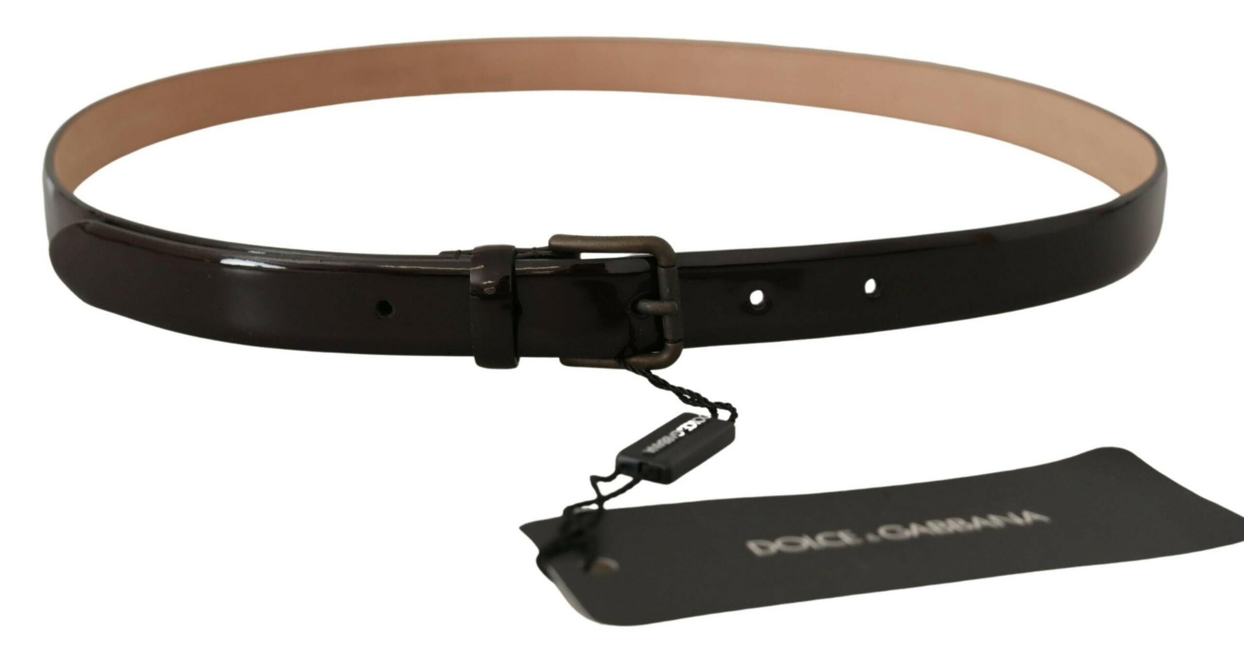 Dolce & Gabbana Black Patent Leather Logo Metal Waist Buckle Belt -   -  Dolce & Gabbana. Dolce & Gabbana Black Patent Leather Logo Metal Waist Buckle Belt -   -  Dolce & Gabbana.