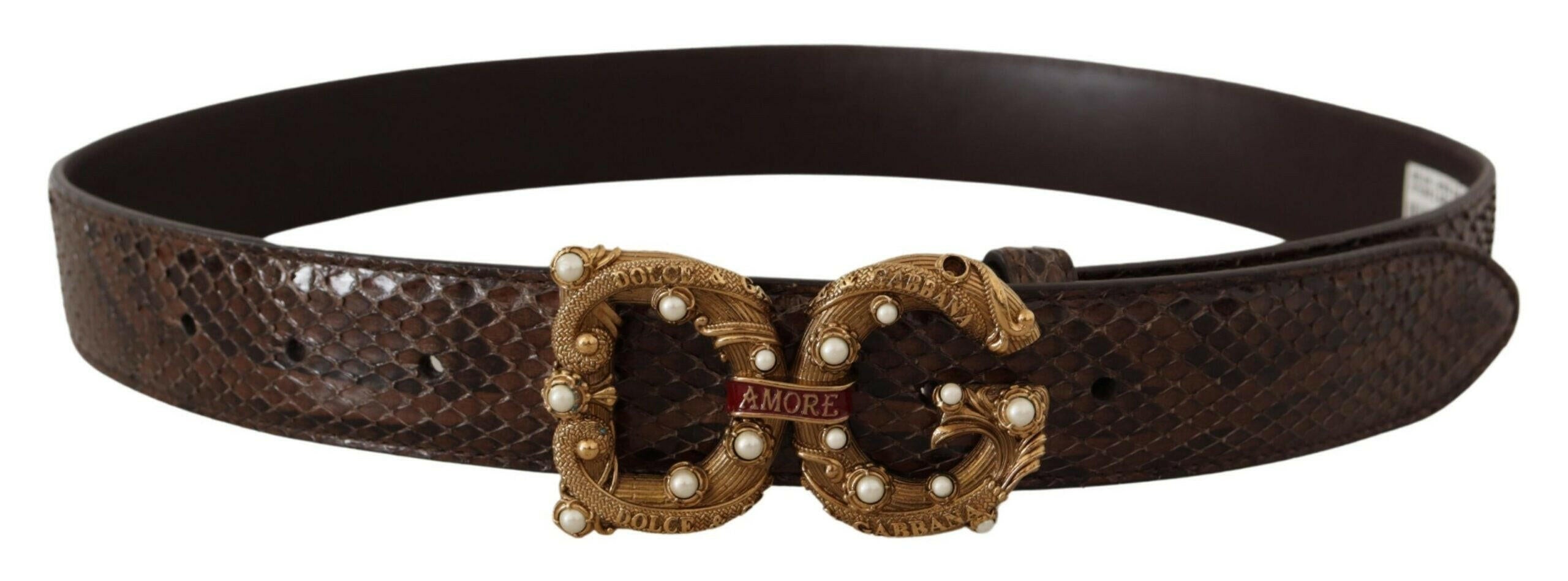 Dolce & Gabbana Brown Amore Animal Print Exotic Leather Logo Buckle Belt -   -  Dolce & Gabbana. Dolce & Gabbana Brown Amore Animal Print Exotic Leather Logo Buckle Belt -   -  Dolce & Gabbana.