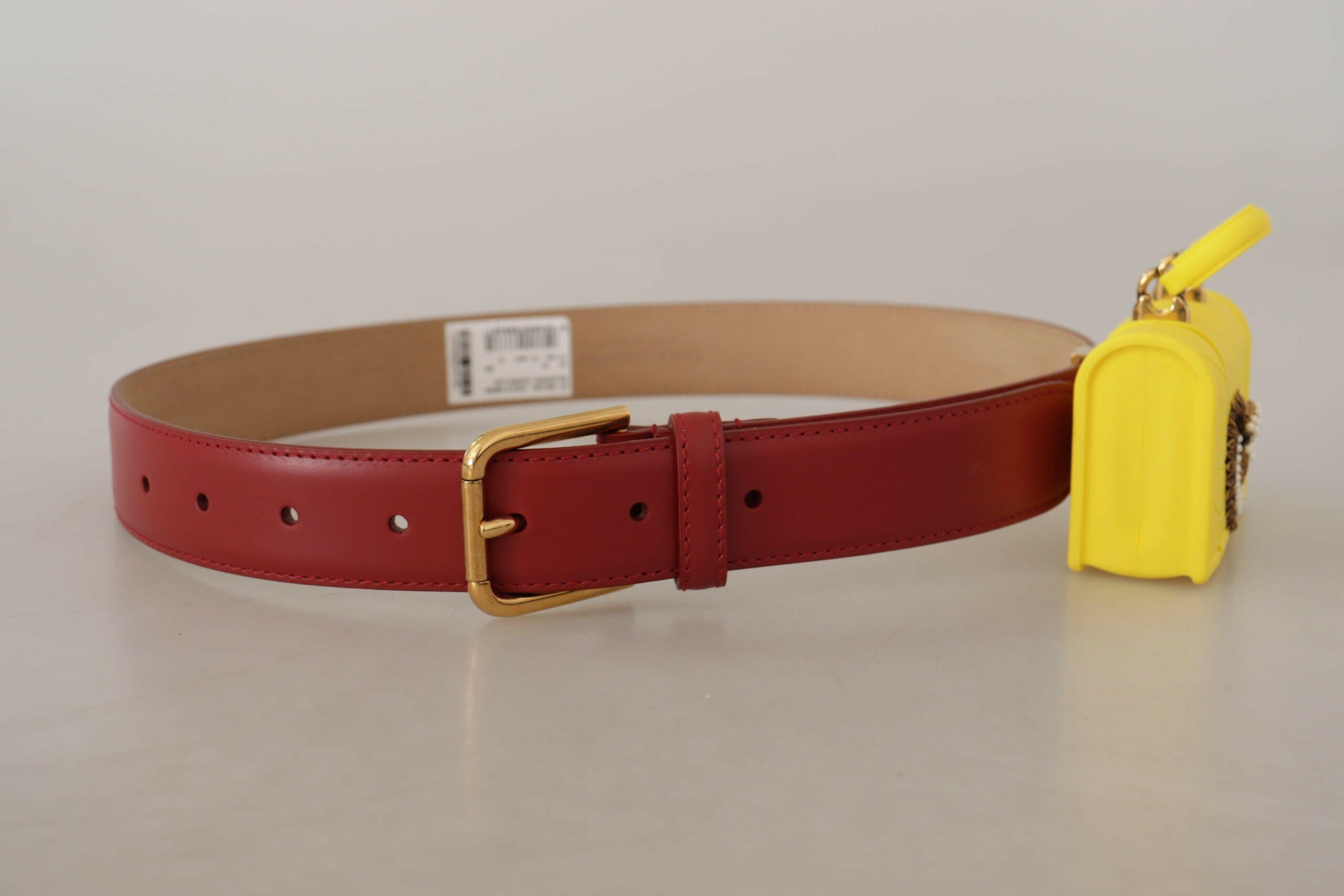 Dolce & Gabbana Red Leather Yellow DEVOTION Heart Bag Buckle Belt -   -  Dolce & Gabbana. Dolce & Gabbana Red Leather Yellow DEVOTION Heart Bag Buckle Belt -   -  Dolce & Gabbana.