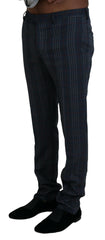 BENCIVENGA Gray Pure Wool Men Checkered Pants -   -  BENCIVENGA.
