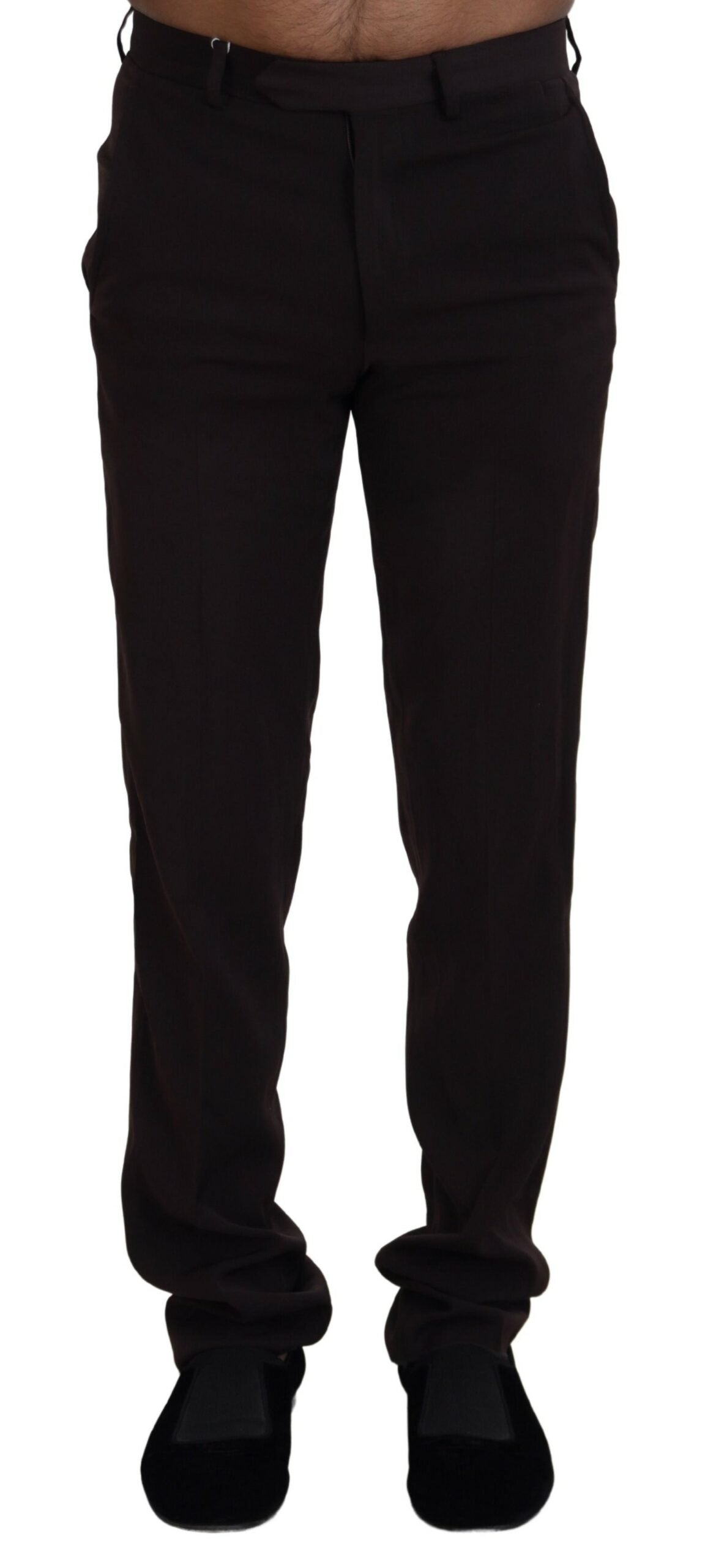BENCIVENGA Brown Straight Fit Formal Men Pants -   -  BENCIVENGA.