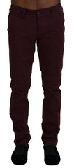 CYCLE Maroon Cotton Stretch Skinny Casual Men Pants -   -  CYCLE.