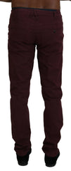 CYCLE Maroon Cotton Stretch Skinny Casual Men Pants -   -  CYCLE.
