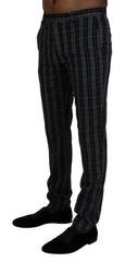 BENCIVENGA Gray Checkered Slim Fit Men Pants -   -  BENCIVENGA.