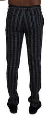BENCIVENGA Gray Checkered Slim Fit Men Pants -   -  BENCIVENGA.