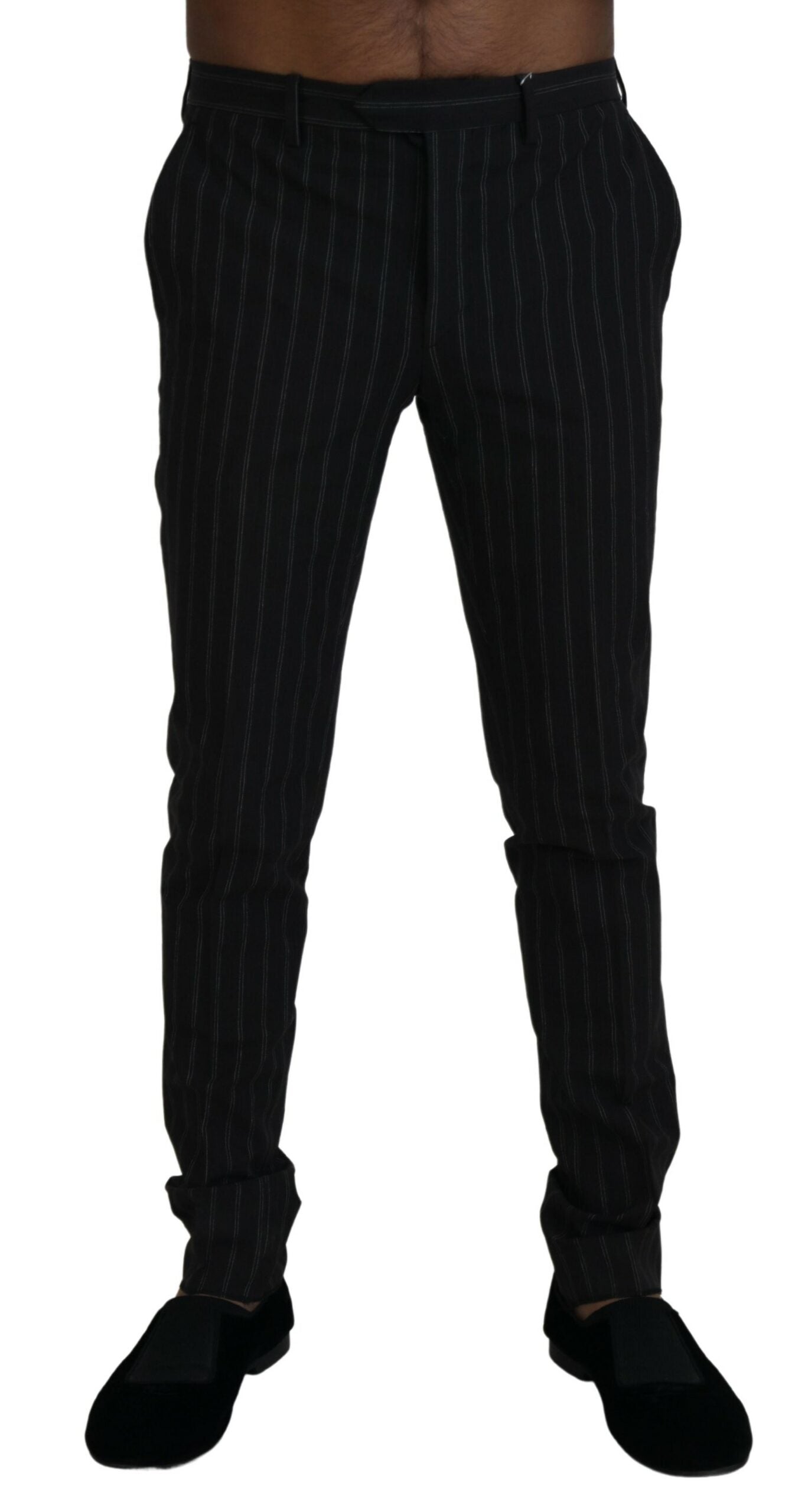 BENCIVENGA Black Stripes Viscose Dress Pants -   -  BENCIVENGA.