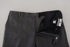 BENCIVENGA Gray Checkered Wool Dress Formal Pants -   -  BENCIVENGA.