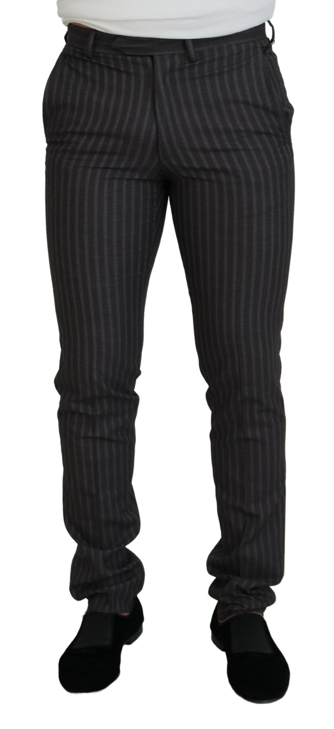 BENCIVENGA Brown Stripes Slim Fit Men Pants -   -  BENCIVENGA.