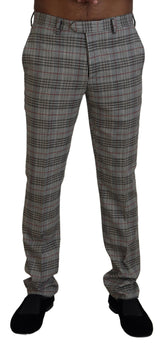 BENCIVENGA Gray Checkered Skinny Men Pants -   -  BENCIVENGA.