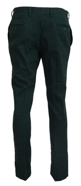 BENCIVENGA Dark Green Cotton Skinny Men Pants -   -  BENCIVENGA.