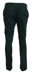 BENCIVENGA Dark Green Cotton Skinny Men Pants -   -  BENCIVENGA.