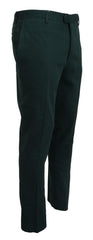 BENCIVENGA Dark Green Cotton Skinny Men Pants -   -  BENCIVENGA.