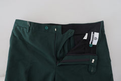 BENCIVENGA Dark Green Cotton Skinny Men Pants -   -  BENCIVENGA.