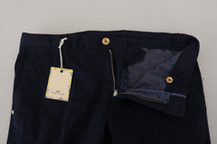 Domenico Tagliente Dark Blue Cotton Skinny Men Pants -   -  Domenico Tagliente.