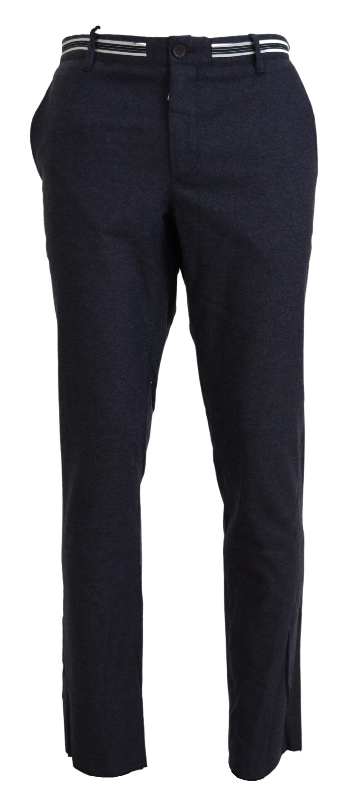 Domenico Tagliente Black Polyester Tapered Dress Pants -   -  Domenico Tagliente.