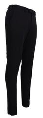 Domenico Tagliente Black Polyester Tapered Dress Pants -   -  Domenico Tagliente.
