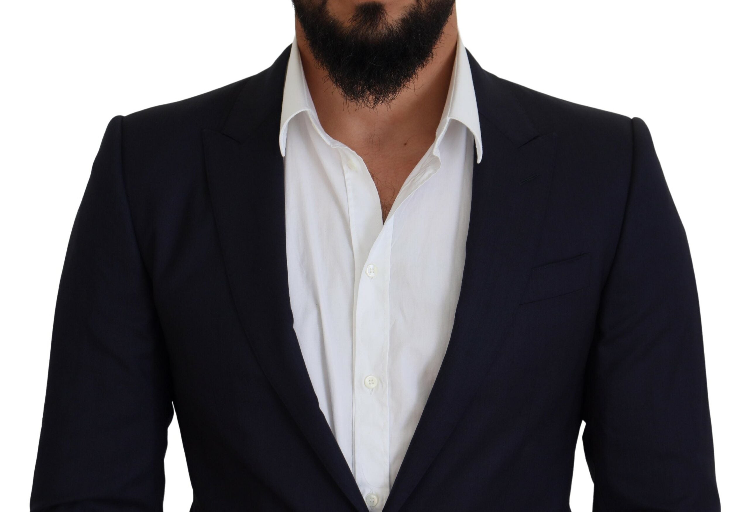 Dolce & Gabbana Blue Wool Slim Fit Formal Coat Blazer -   -  Dolce & Gabbana. Dolce & Gabbana Blue Wool Slim Fit Formal Coat Blazer -   -  Dolce & Gabbana.