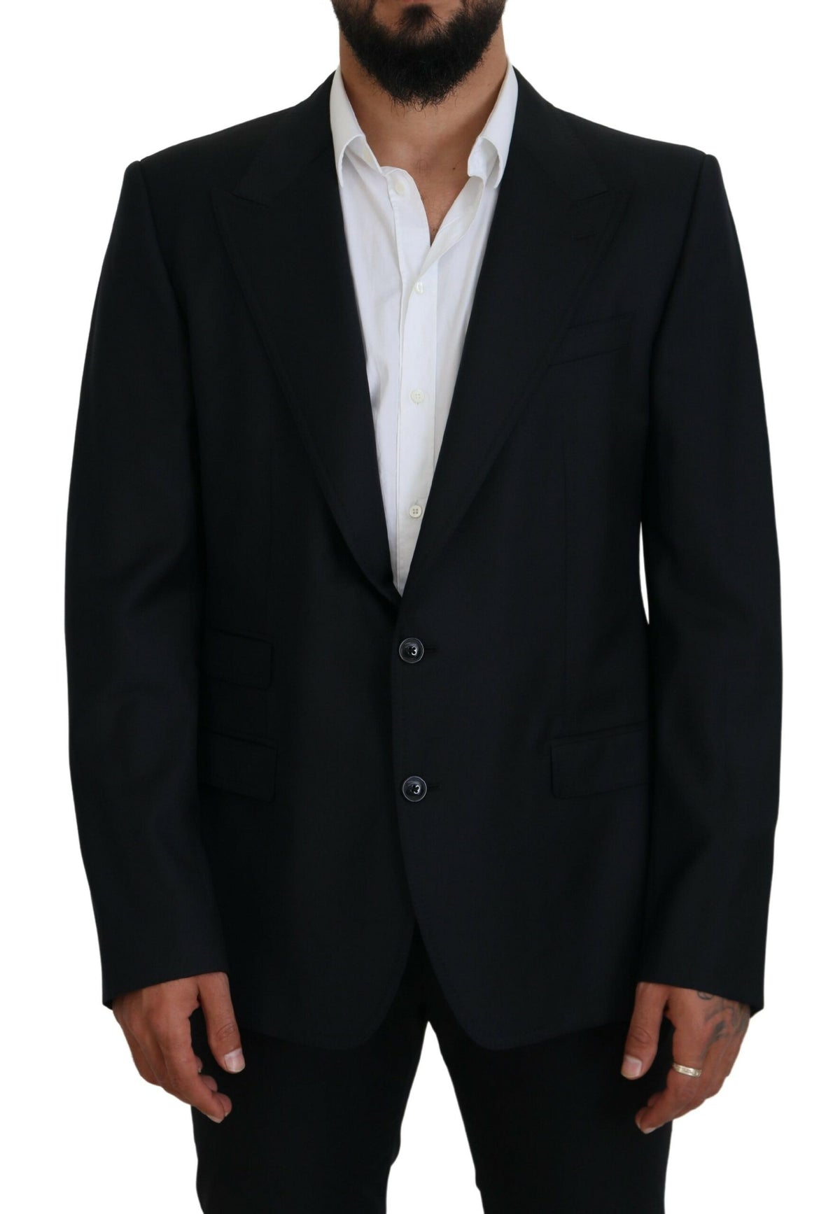 Dolce & Gabbana Dark Blue Wool Formal Sicilia Blazer -   -  Dolce & Gabbana.