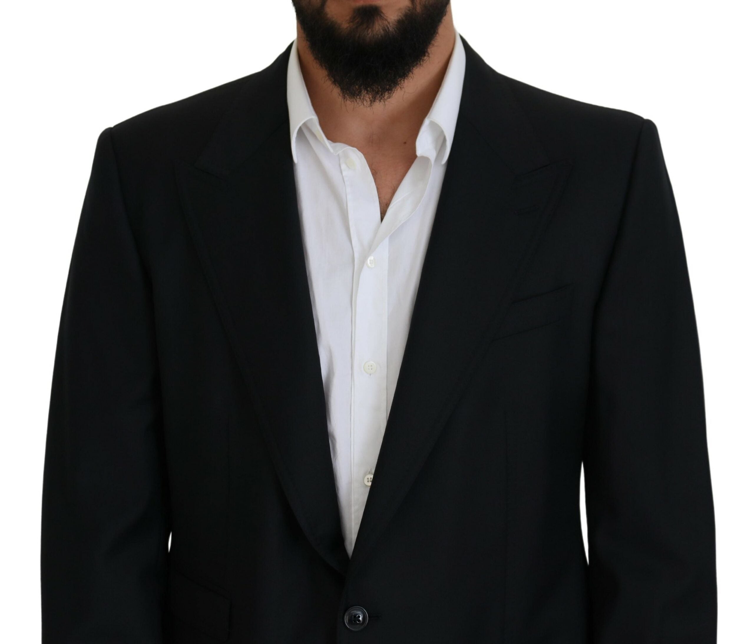 Dolce & Gabbana Dark Blue Wool Formal Sicilia Blazer -   -  Dolce & Gabbana. Dolce & Gabbana Dark Blue Wool Formal Sicilia Blazer -   -  Dolce & Gabbana.