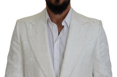 Dolce & Gabbana White Floral Brocade Trench Coat Jacket -   -  Dolce & Gabbana.