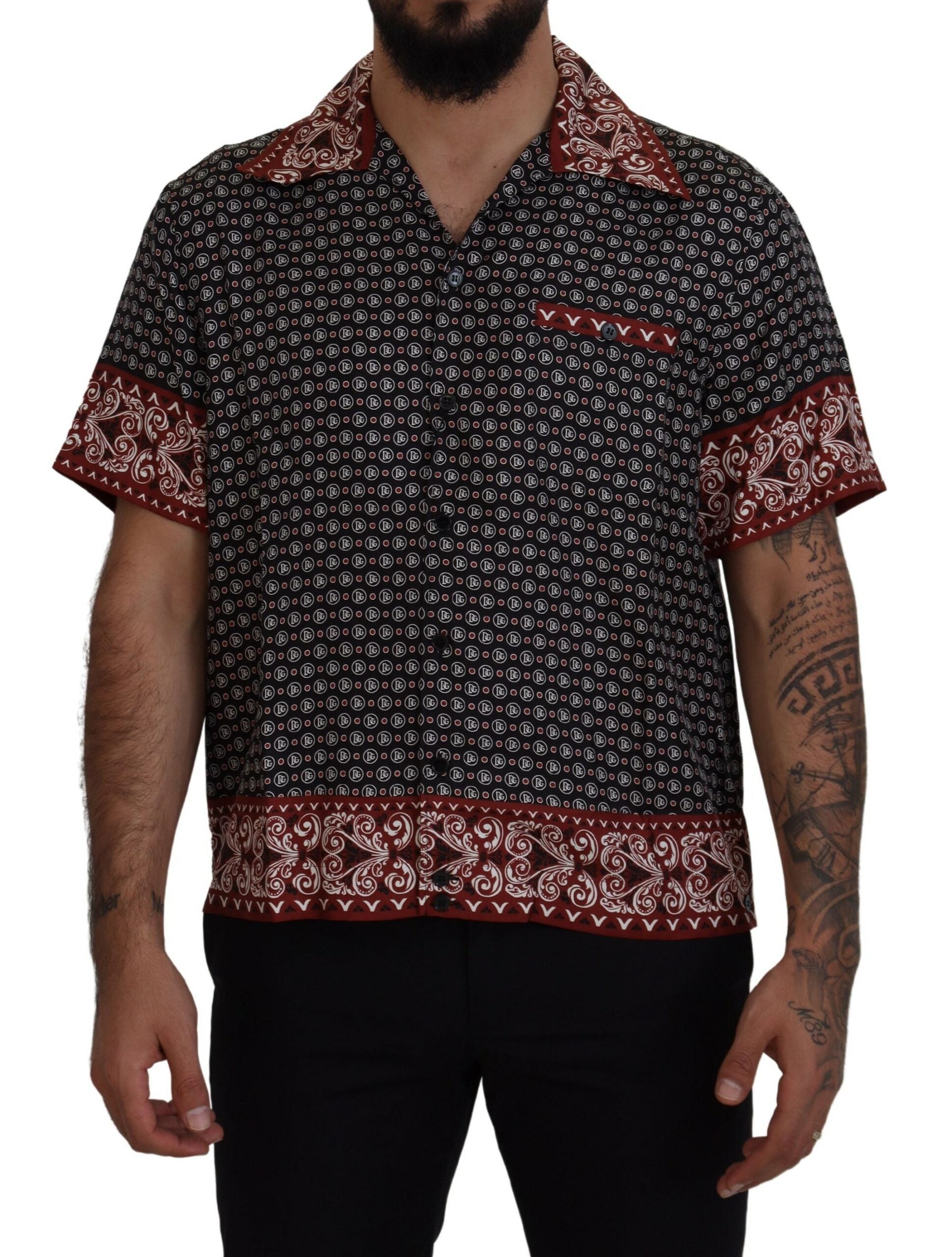 Dolce & Gabbana Multicolor Patterned Silk Casual Shirt -   -  Dolce & Gabbana.