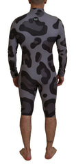 Dolce & Gabbana Gray Patterned Polyester Wetsuit Swimwear -   -  Dolce & Gabbana.
