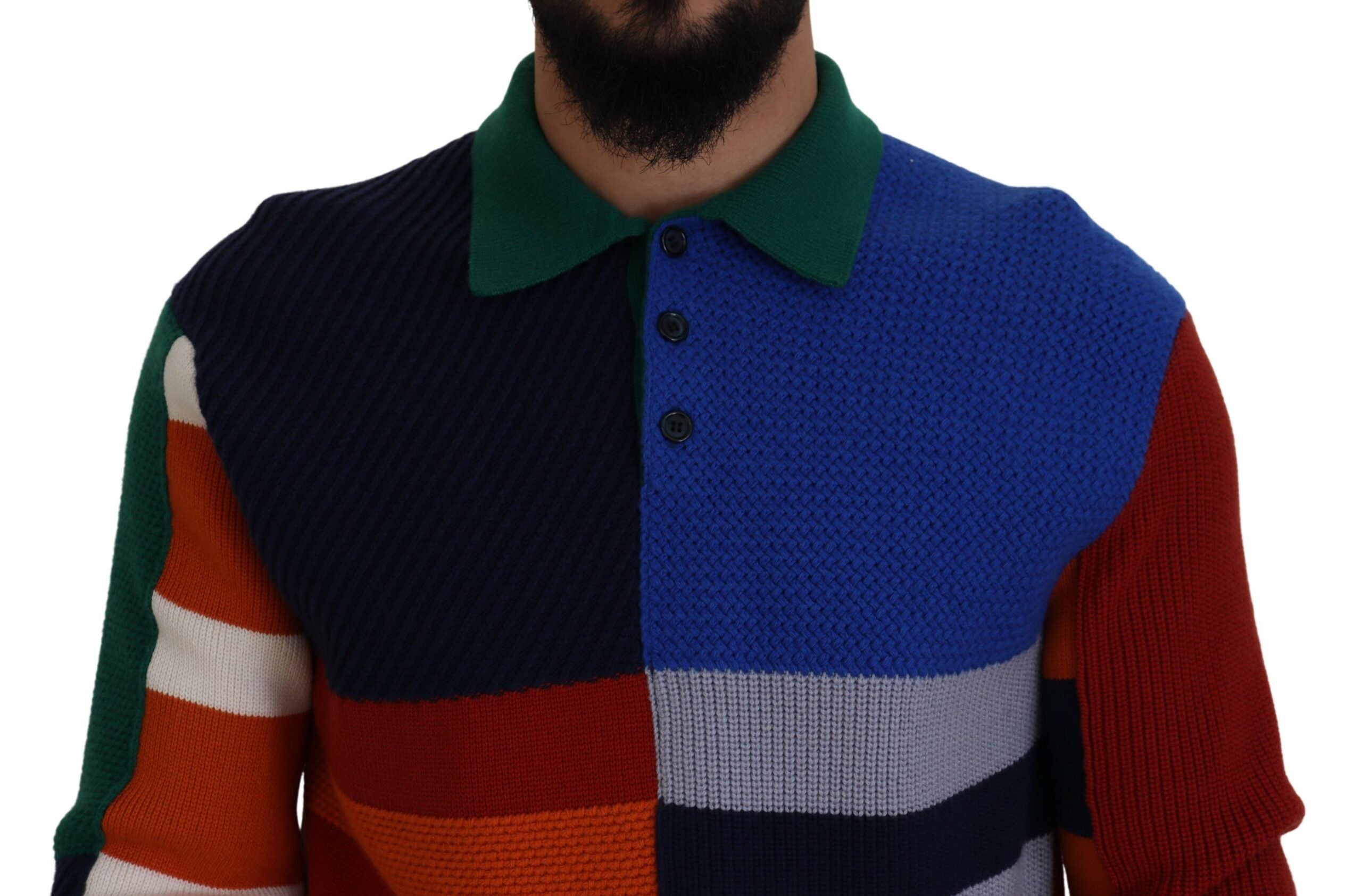 Dolce & Gabbana Multicolor Stripes Wool Pullover Sweater -   -  Dolce & Gabbana. Dolce & Gabbana Multicolor Stripes Wool Pullover Sweater -   -  Dolce & Gabbana.