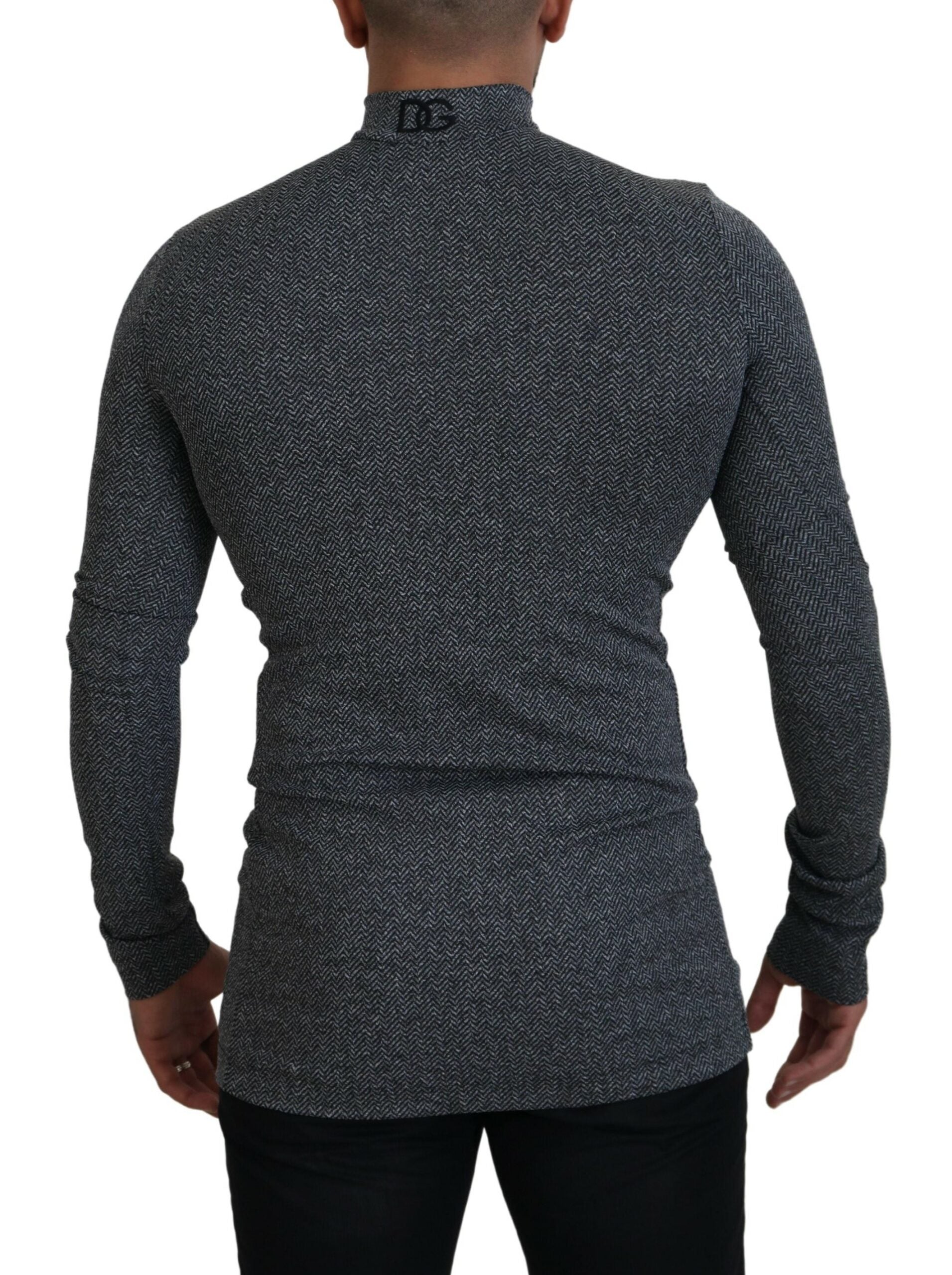 Dolce & Gabbana Dark Gray Nylon Turtleneck Pullover Sweater -   -  Dolce & Gabbana. Dolce & Gabbana Dark Gray Nylon Turtleneck Pullover Sweater -   -  Dolce & Gabbana.