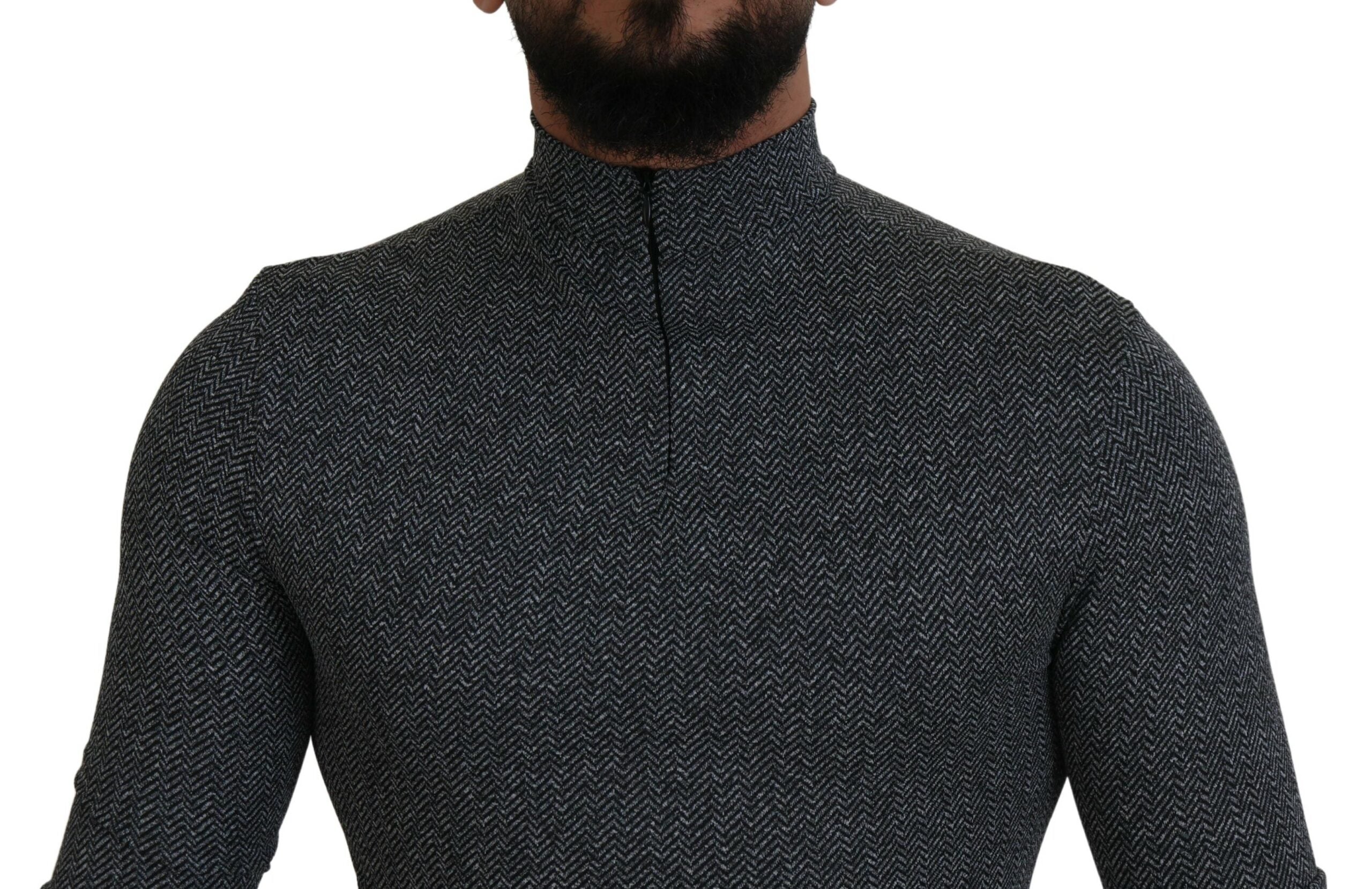 Dolce & Gabbana Dark Gray Nylon Turtleneck Pullover Sweater -   -  Dolce & Gabbana. Dolce & Gabbana Dark Gray Nylon Turtleneck Pullover Sweater -   -  Dolce & Gabbana.