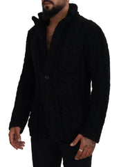 Dolce & Gabbana Black Wool Knit Button Cardigan Sweater -   -  Dolce & Gabbana.