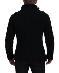 Dolce & Gabbana Black Wool Knit Button Cardigan Sweater -   -  Dolce & Gabbana.