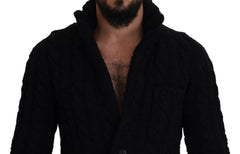 Dolce & Gabbana Black Wool Knit Button Cardigan Sweater -   -  Dolce & Gabbana.