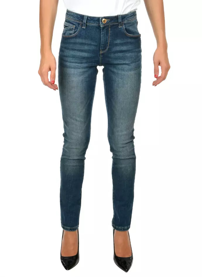 Yes Zee Blue Cotton Women's Skinny Jeans -   -  Yes Zee.
