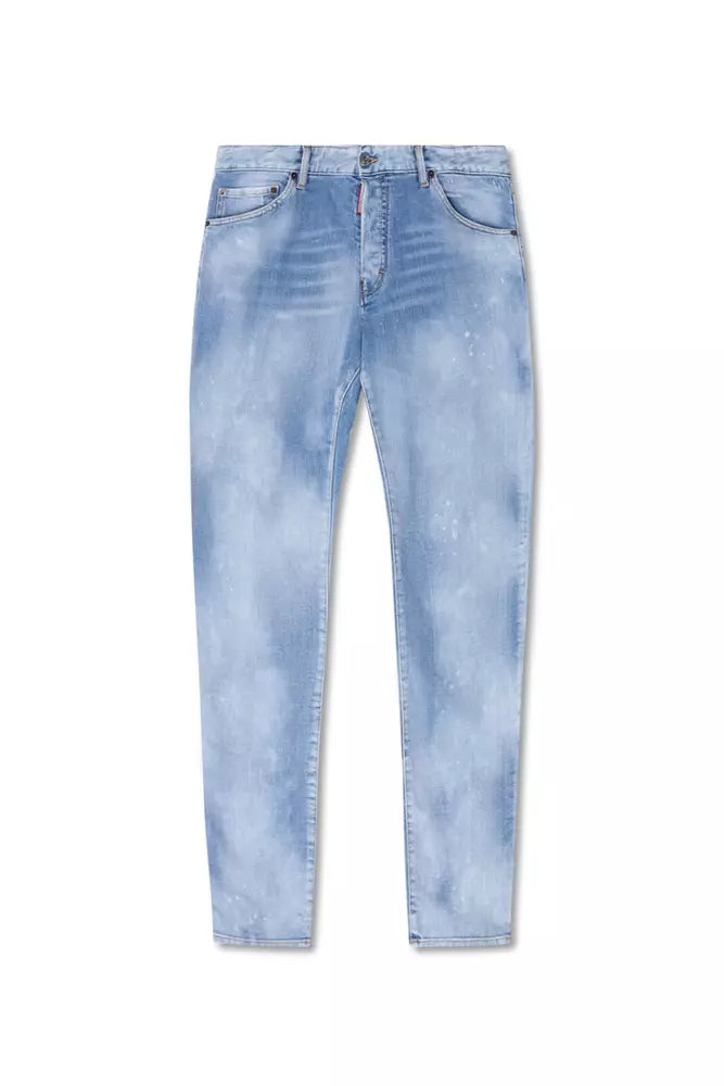 Dsquared² Light Blue Cotton Men Jeans -   -  Dsquared².
