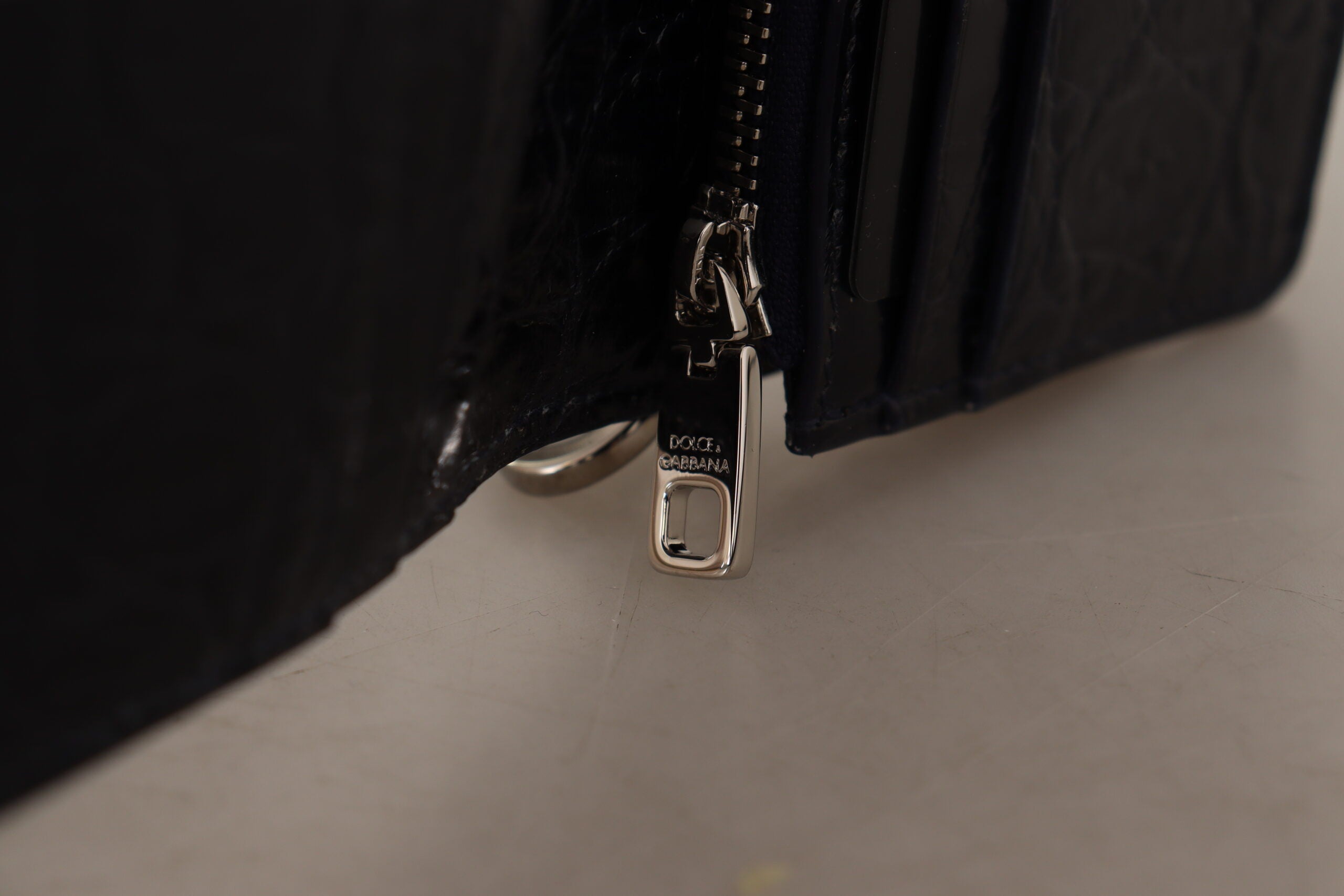 Dolce & Gabbana Blue White Caiman Leather Strap Card Holder Wallet -  Leather Wallet for Men -  Dolce & Gabbana. Dolce & Gabbana Blue White Caiman Leather Strap Card Holder Wallet -  Leather Wallet for Men -  Dolce & Gabbana.