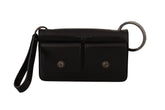 Dolce & Gabbana Black Leather Wristlet Mini Bag Card Bill Wallet -  Leather Wallet for Men -  Dolce & Gabbana.