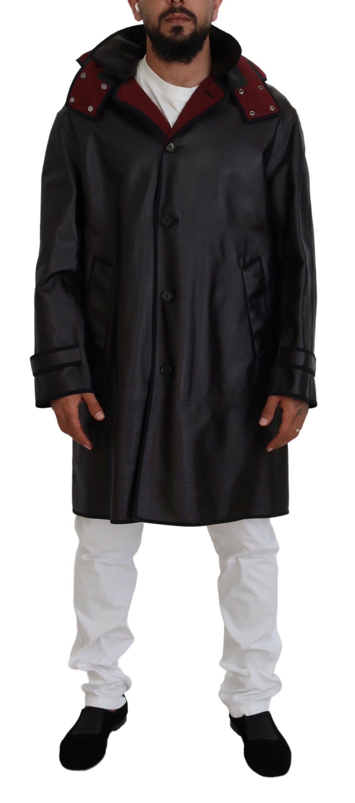 Dolce & Gabbana Black Trench Hooded Parka Cotton Jacket -   -  Dolce & Gabbana.