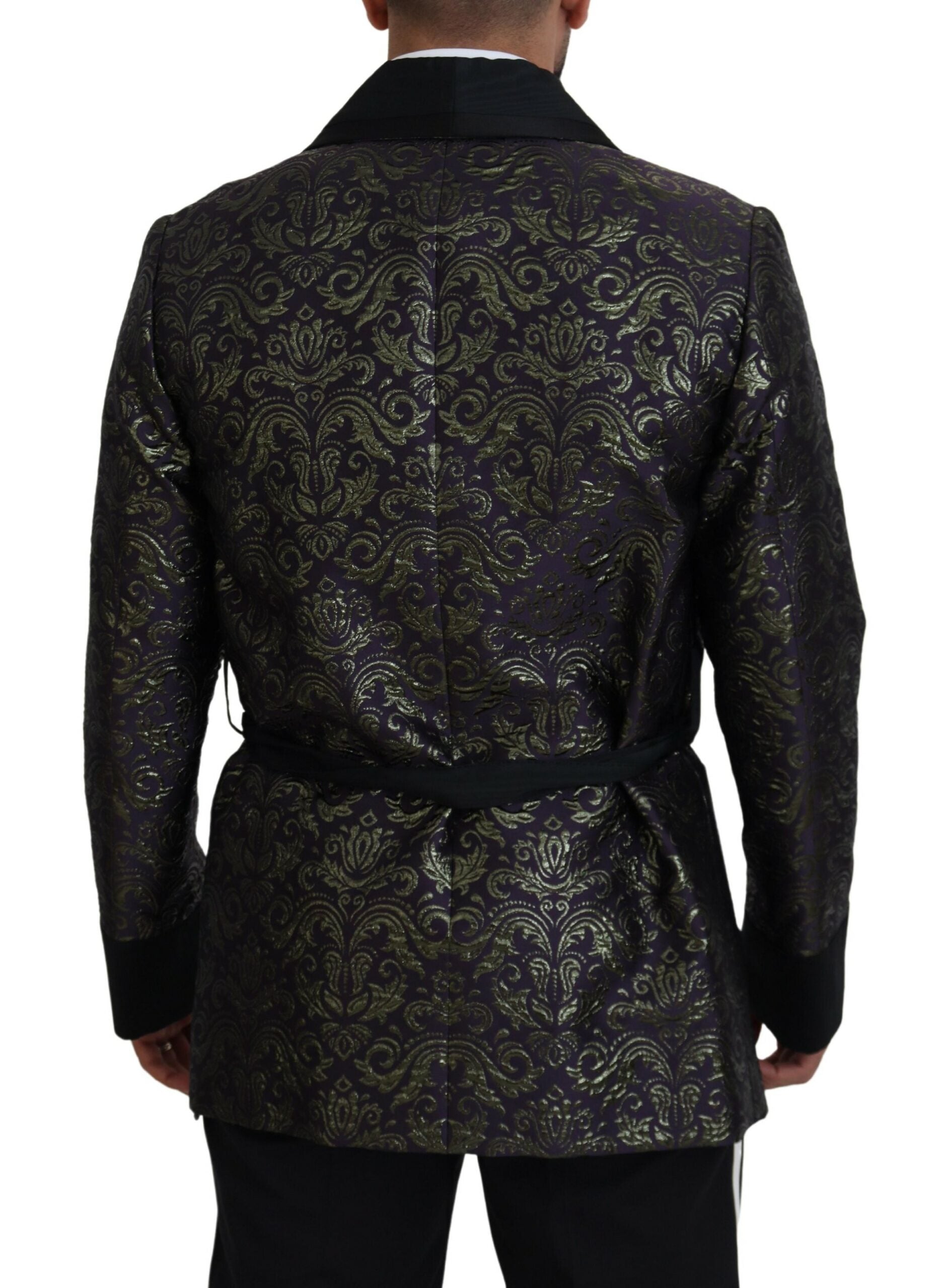 Dolce & Gabbana Gold Purple Baroque Jacket Blazer Robe -   -  Dolce & Gabbana. Dolce & Gabbana Gold Purple Baroque Jacket Blazer Robe -   -  Dolce & Gabbana.