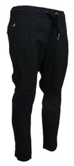 Dolce & Gabbana Grey Cotton Tapered Cotton Pants -   -  Dolce & Gabbana.