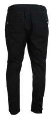 Dolce & Gabbana Grey Cotton Tapered Cotton Pants -   -  Dolce & Gabbana.