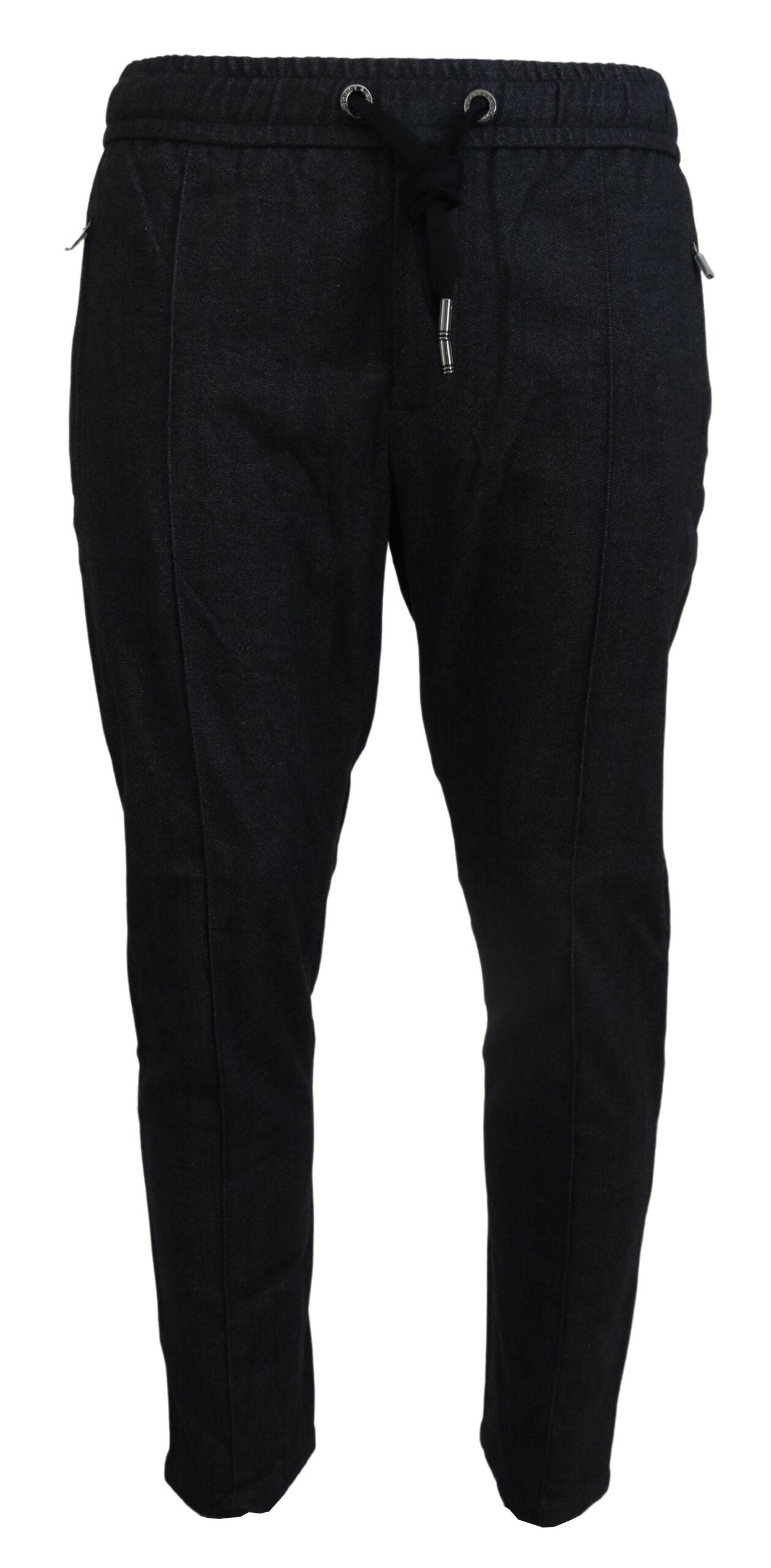 Dolce & Gabbana Grey Cotton Tapered Cotton Pants -   -  Dolce & Gabbana.