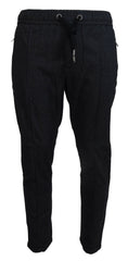 Dolce & Gabbana Grey Cotton Tapered Cotton Pants -   -  Dolce & Gabbana.