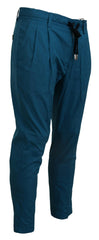 Dolce & Gabbana Blue Cotton Chinos Trousers Pants -   -  Dolce & Gabbana.