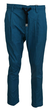Dolce & Gabbana Blue Cotton Chinos Trousers Pants -   -  Dolce & Gabbana.